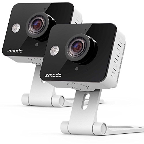 Zmodo Wireless Security Camera System (2 Pack) Smart HD WiFi IP Cameras with Night Vision