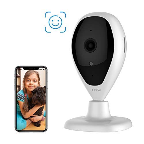 Wireless IP Camera, HUGOAI WiFi 1080P HD Home Security Surveillance Camera with Face Detection, Motion Detection, Night Vision, Two Way Audio for Baby Pet Monitor - Cloud Service Available