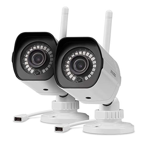 Zmodo 1080p Outdoor Wireless Smart HD Home Security IP Camera with Night Vision (2 Pack)
