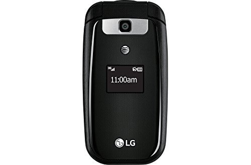 LG B470 AT&T Prepaid Basic Flip Phone, Black