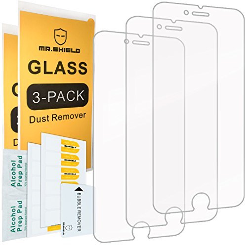 [3-Pack]-Mr Shield For iPhone 6/iPhone 6S [Tempered Glass] Screen Protector Lifetime Replacement Warranty