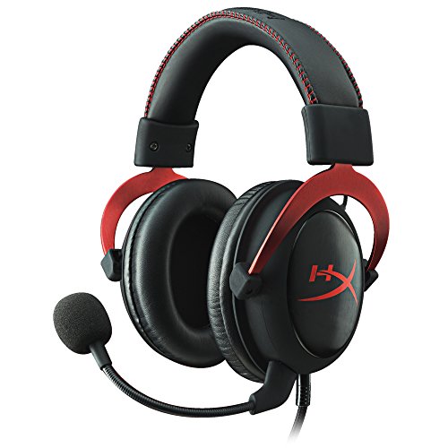 HyperX Cloud II Gaming Headset - 7.1 Surround Sound - Memory Foam Ear Pads - Durable Aluminum Frame - Multi Platform Headset - Works with PC, PS4, PS4 PRO, Xbox One, Xbox One S - Red (KHX-HSCP-RD)