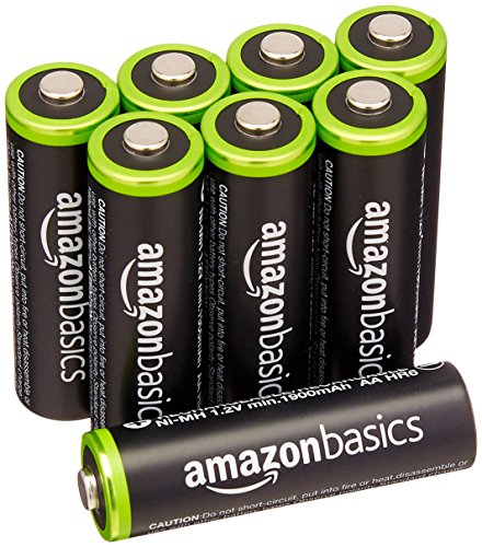 AmazonBasics AA Rechargeable Batteries (8-Pack) Pre-charged - Packaging May Vary