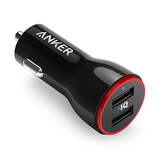 Anker 24W Dual USB Car Charger, PowerDrive 2 for iPhone Xs/XS Max/XR/X / 8/7 / 6 / Plus, iPad Pro/Air 2 / Mini, Note 5/4, LG, Nexus, HTC, and More
