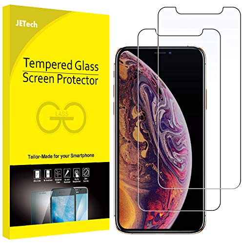 JETech Screen Protector for Apple iPhone Xs and iPhone X, Tempered Glass Film, 2-Pack