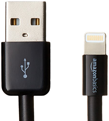 AmazonBasics Lightning to USB A Cable - MFi Certified iPhone Charger - Black, 10-Foot