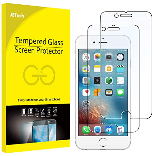 JETech Screen Protector for Apple iPhone 6 and iPhone 6s, 4.7-Inch, Tempered Glass Film, 2-Pack