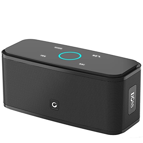 DOSS Touch Wireless Bluetooth V4.0 Portable Speaker with HD Sound and Bass, 12H Playtime, Built-in Mic, Portable Wireless Speaker for iPhone, Samsung (Black)