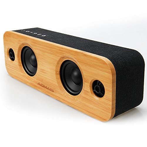 AOMAIS Life 30W Bluetooth Speakers, Loud Bamboo Wood Home Audio Wireless Speaker with Super Bass, 3EQ Modes for Home, Outdoors Party & Subwoofer