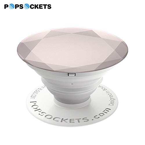 PopSockets: Collapsible Grip & Stand for Phones and Tablets - Rose Gold Metallic Diamond