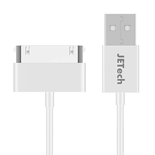 JETech USB Sync and Charging Cable for iPhone 4/4s, iPhone 3G/3GS, iPad 1/2/3, iPod, 3.3 Feet, White