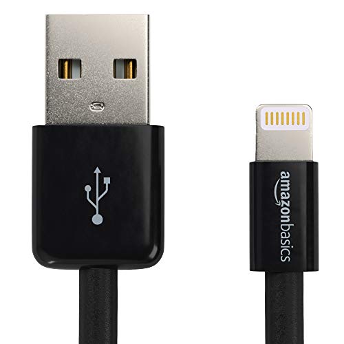 AmazonBasics Lightning to USB A Cable - MFi Certified iPhone Charger - Black, 6-Foot