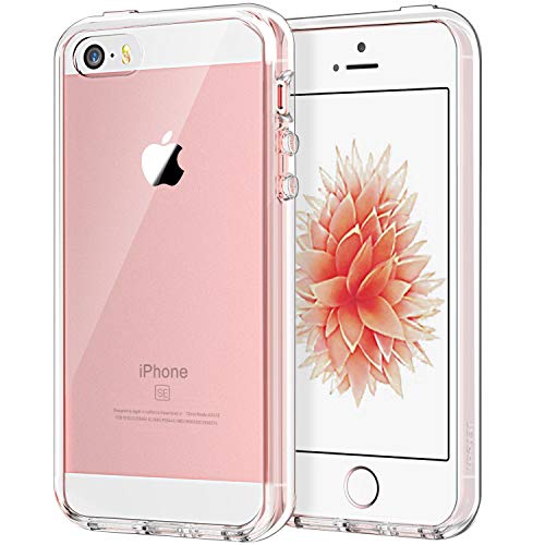 JETech Case for Apple iPhone SE 5S 5, Shock-Absorption Bumper Cover, Anti-Scratch Clear Back, Crystal Clear