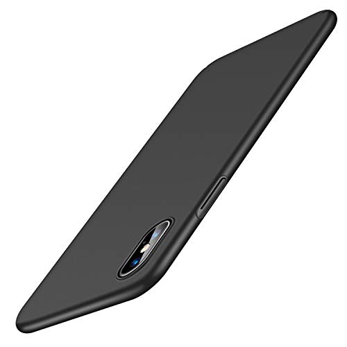 TORRAS Slim Fit iPhone Xs Max Case, Hard Plastic Ultra Thin Protective Cover Matte Finish Grip Phone Case for iPhone Xs Max 6.5 inch (2018), Mysterious Black