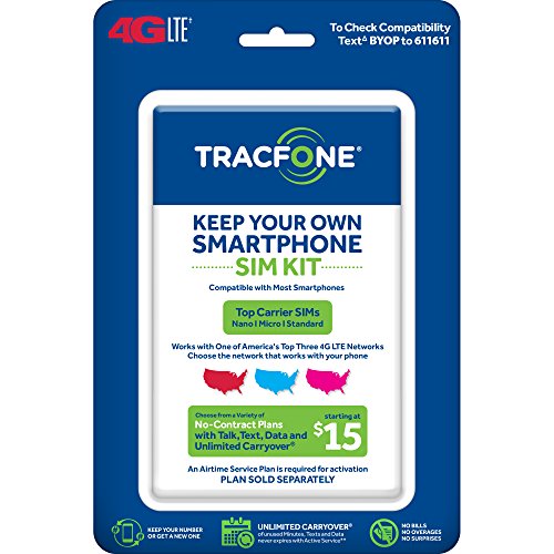 Tracfone Keep Your Own Phone 3-in-1 Prepaid SIM Kit