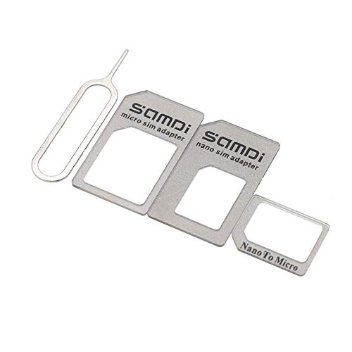Samdi Sim Card Adapter Kit Includs Nano Sim Adapter / Micro Sim Adapter / Needle / Storage Sheet( Sim Card Holder ) ,Easy To Use And Storage Without Losing Them