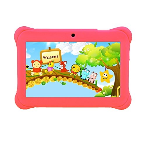 Tagital 7" T7K Quad Core Android Kids Tablet, with Wifi and Camera and Games, HD Kids Edition with Kid Mode Pre-Installed (Pink)