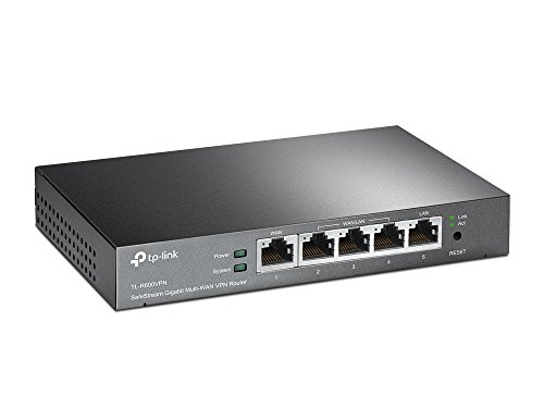 TP-Link SafeStream TL-R600VPN Gigabit Broadband Desktop VPN Router, 680M NAT throughput, 20k Concurrent Sessions, 20 IPSec VPN Tunnels, VLAN, Multi-NAT, 4 WAN Load balance or auto failover