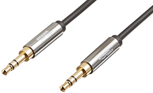 AmazonBasics 3.5mm Male to Male Stereo Audio Aux Cable - 4 Feet (1.2 Meters)