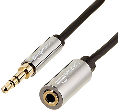 AmazonBasics 3.5mm Male to Female Stereo Audio Cable - 6 Feet (1.83 Meters)
