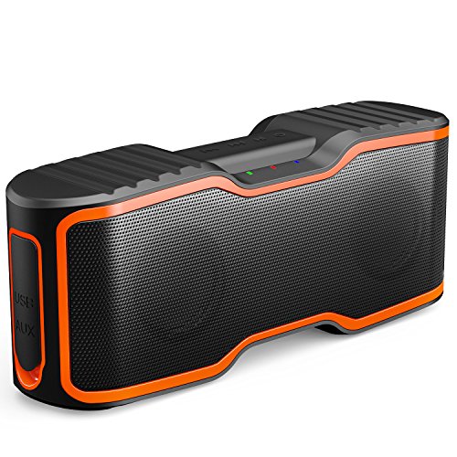 AOMAIS Sport II Portable Wireless Bluetooth Speakers 4.0 Waterproof IPX7, 20W Bass Sound, Stereo Pairing, Durable Design Backyard, Outdoors, Travel, Pool, Home Party (Orange)
