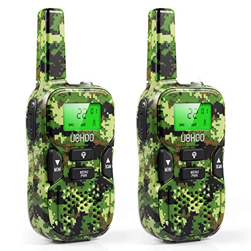 Kids Walkie Talkies 22 Channels 3 Miles FRS/GMRS Hand Held Walkie Talkie for Kids Toys for 4-5 Year Old Boys (Camouflage)