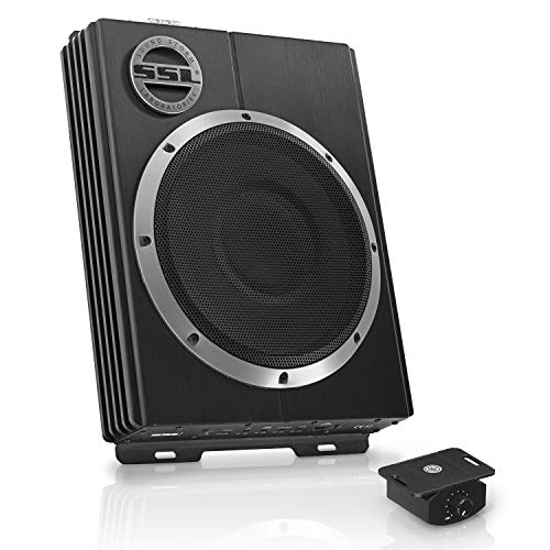 Sound Storm LOPRO10 Amplified Car Subwoofer - 1200 Watts Max Power, Low Profile, 10 Inch Subwoofer, Remote Subwoofer Control, Great For Vehicles That Need Bass But Have Limited Space