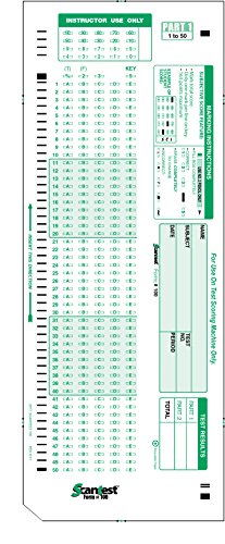 SCANTEST-100, 882 E Compatible Testing Forms (50 Sheet Pack)