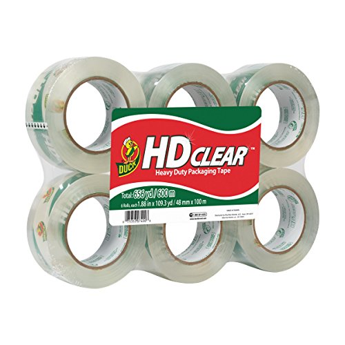 Duck HD Clear Packaging Tape, 6 per Pack (DUC299016)