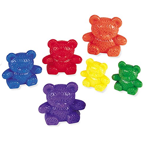 Learning Resources LER0744 Three Bear Family Counter Set, Rainbow, Set of 96