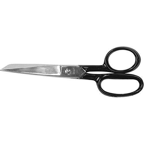 Westcott Forged Nickel Plated Straight Office Scissors, 7", Black