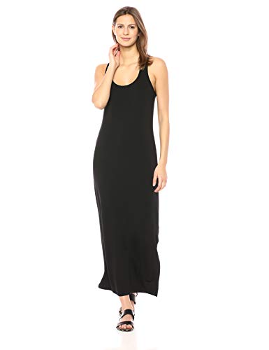 Daily Ritual Women&#039;s Supersoft Terry Racerback Maxi Dress, Black, XS