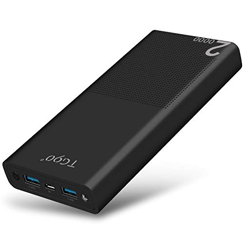 TG90 Portable Charger 20000mAh Power Bank Cell Phone Charger External Battery Pack Compatible with iPhone X 8/8 Plus 6/6S Plus iPad iPod Samsung Sony Android Phone Tablets Bluetooth Speaker (Black)
