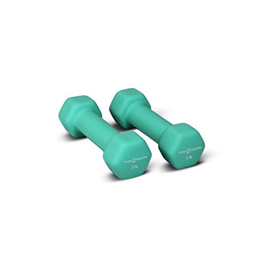 Fitness Republic Neoprene Dumbbells 2 lbs Set (Neoprene Weights)