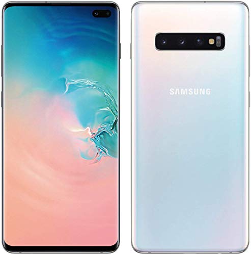 Samsung Galaxy S10+ Plus 128GB+8GB RAM SM-G975F/DS Dual Sim 6.4" LTE Factory Unlocked Smartphone International Model No-Warranty (Prism White)